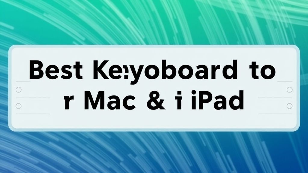 2025年Mac/iPad键盘终极选购指南